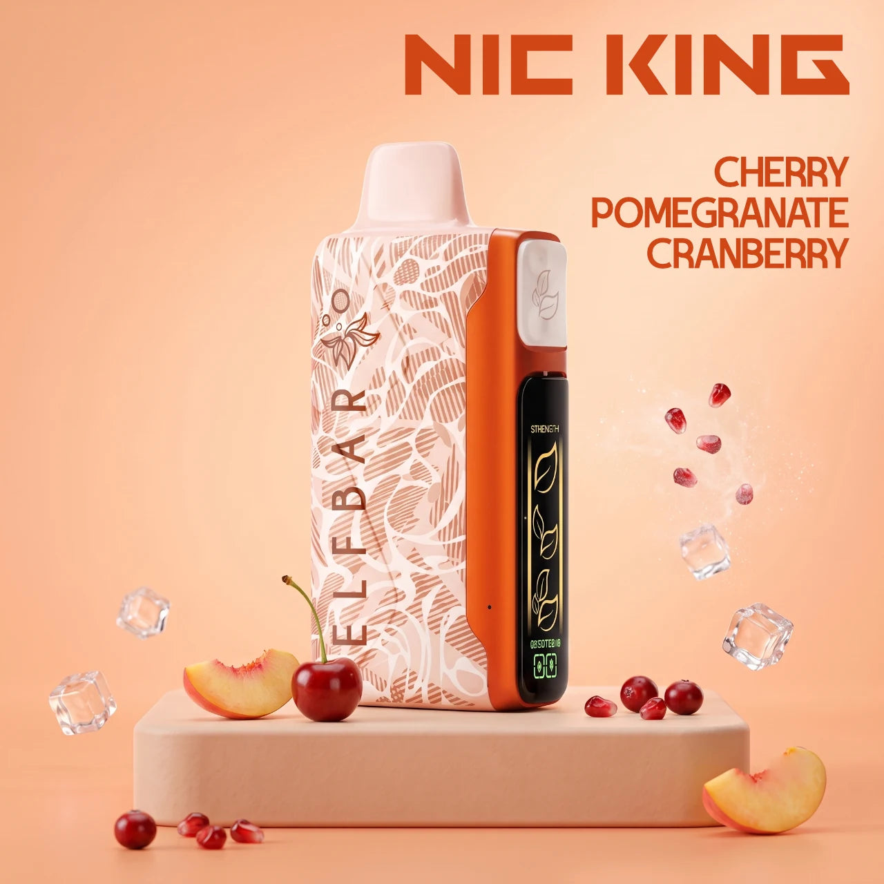 ElfBar Nic King 30000 disposable vape - Cherry Pomegranate Cranberry flavour