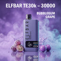 ELFBAR TE30k – 30000 disposable vape - Bubblegum Grape flavour