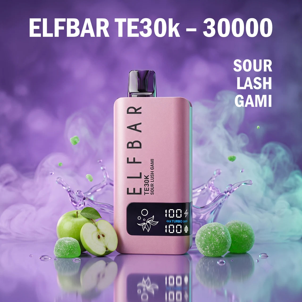 ELFBAR TE30k – 30000 disposable vape - Sour Lash Gami flavour