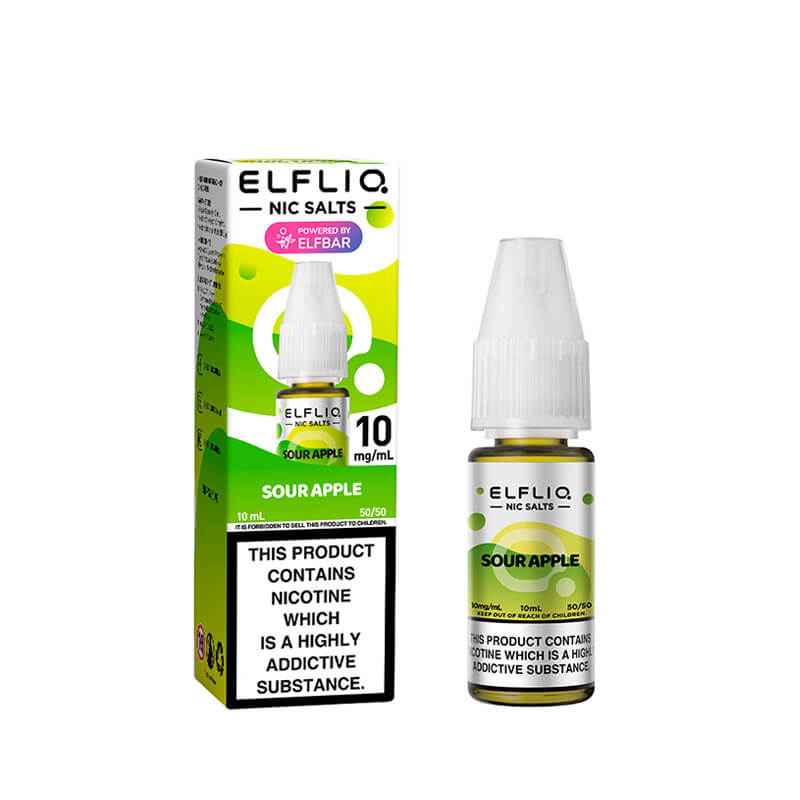 Elf Bar ElfLiq Sour Apple 10ml Nic Salt E-Liquid