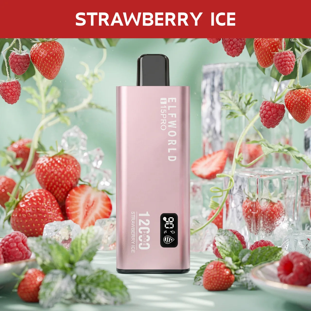 ELFWORLD i15PRO – 12000 disposable vape - Strawberry Ice flavour