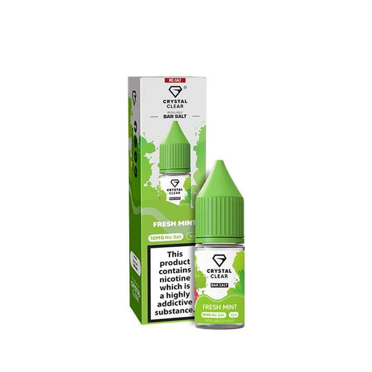 Crystal Clear Bar Salts Fresh Mint Nic Salts 10ml E-Liquid