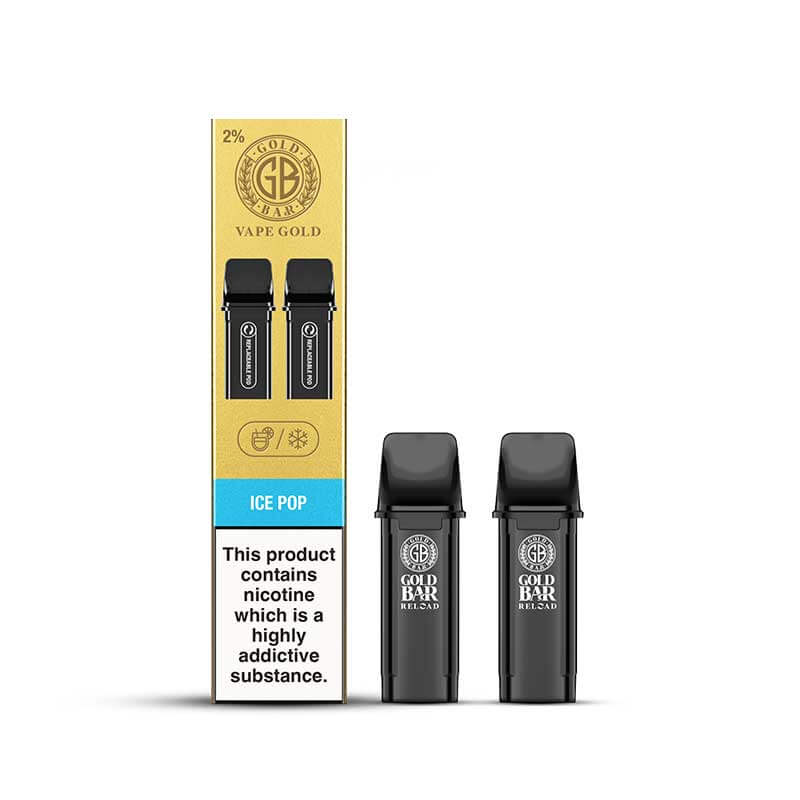 Gold Bar Reload Ice Pop Prefilled Vape Pods 20mg - 2 x Pods