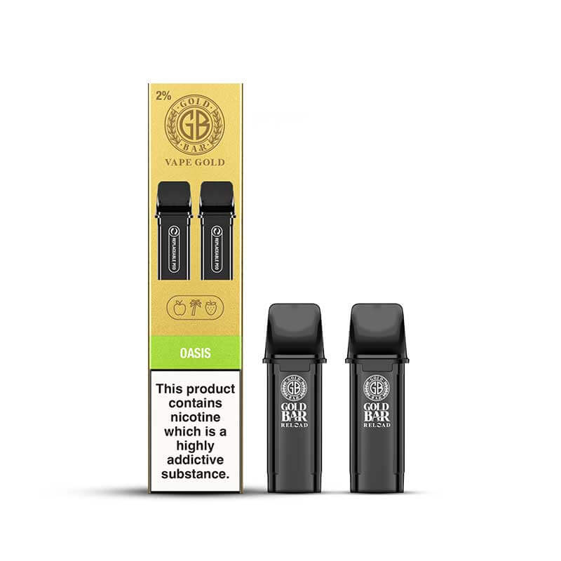 Gold Bar Reload Oasis Prefilled Vape Pods 20mg - 2 x Pods