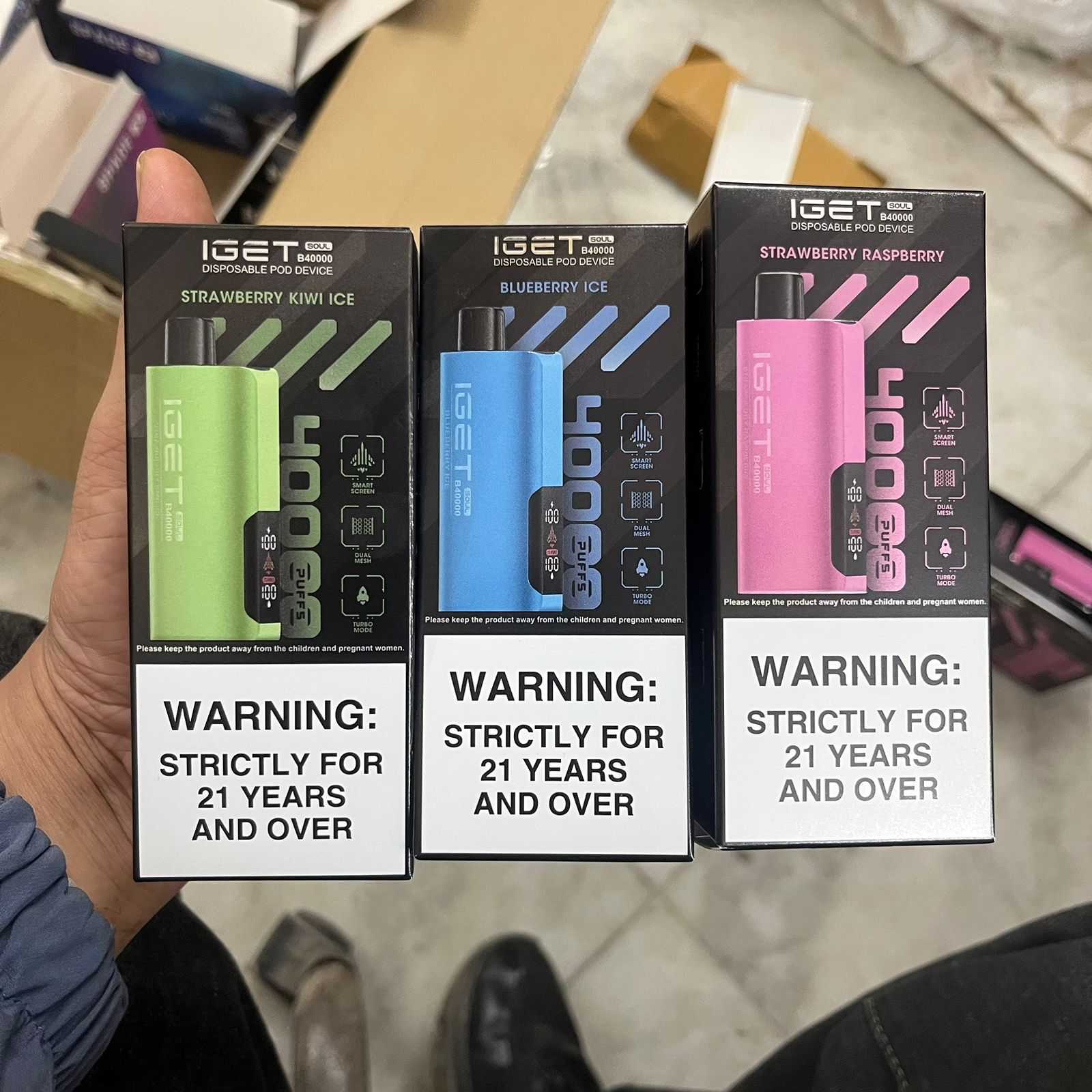 iGET SOUL B40000 Vape – 40,000 Puffs | Dual Modes + Smart Screen