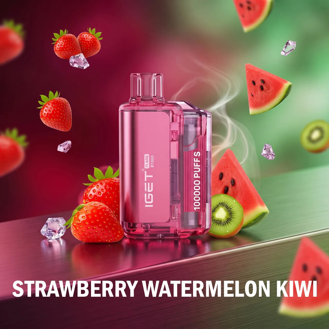 IGET FLARE B10000 disposable vape - Strawberry Kiwi flavour