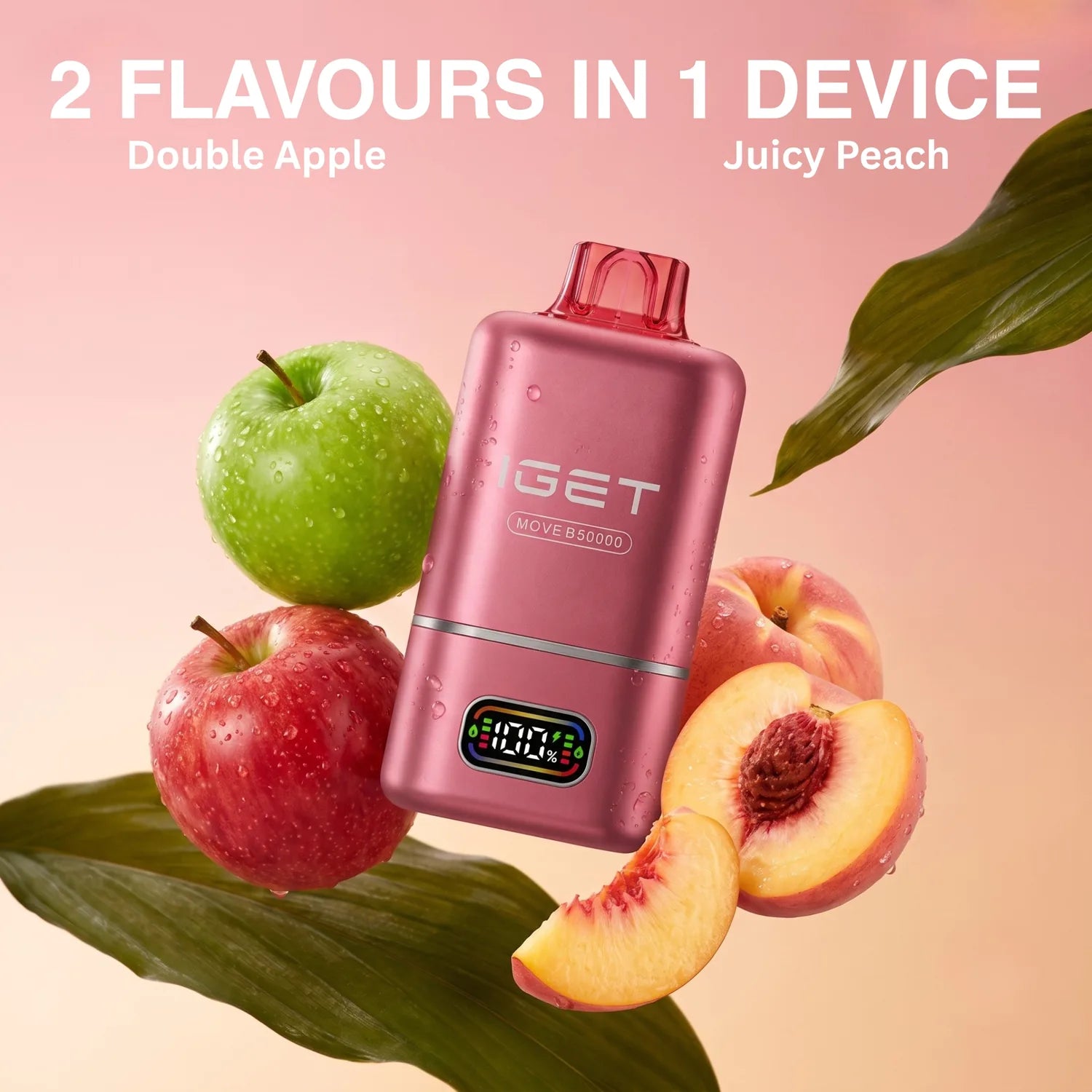 IGET Move 50K disposable vape - Double Juicy Peach flavour