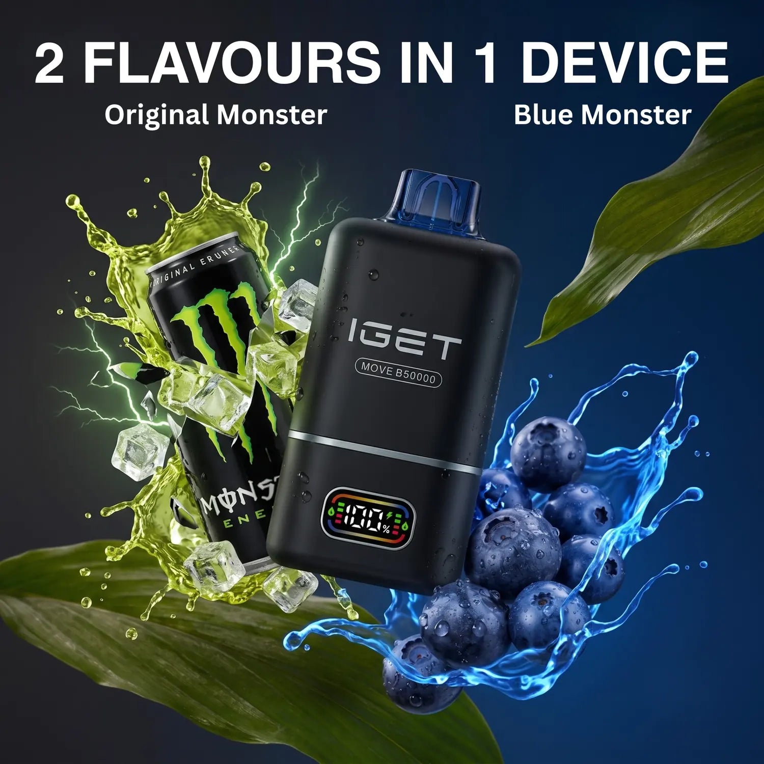 IGET Move 50K disposable vape - Monster Blue flavour