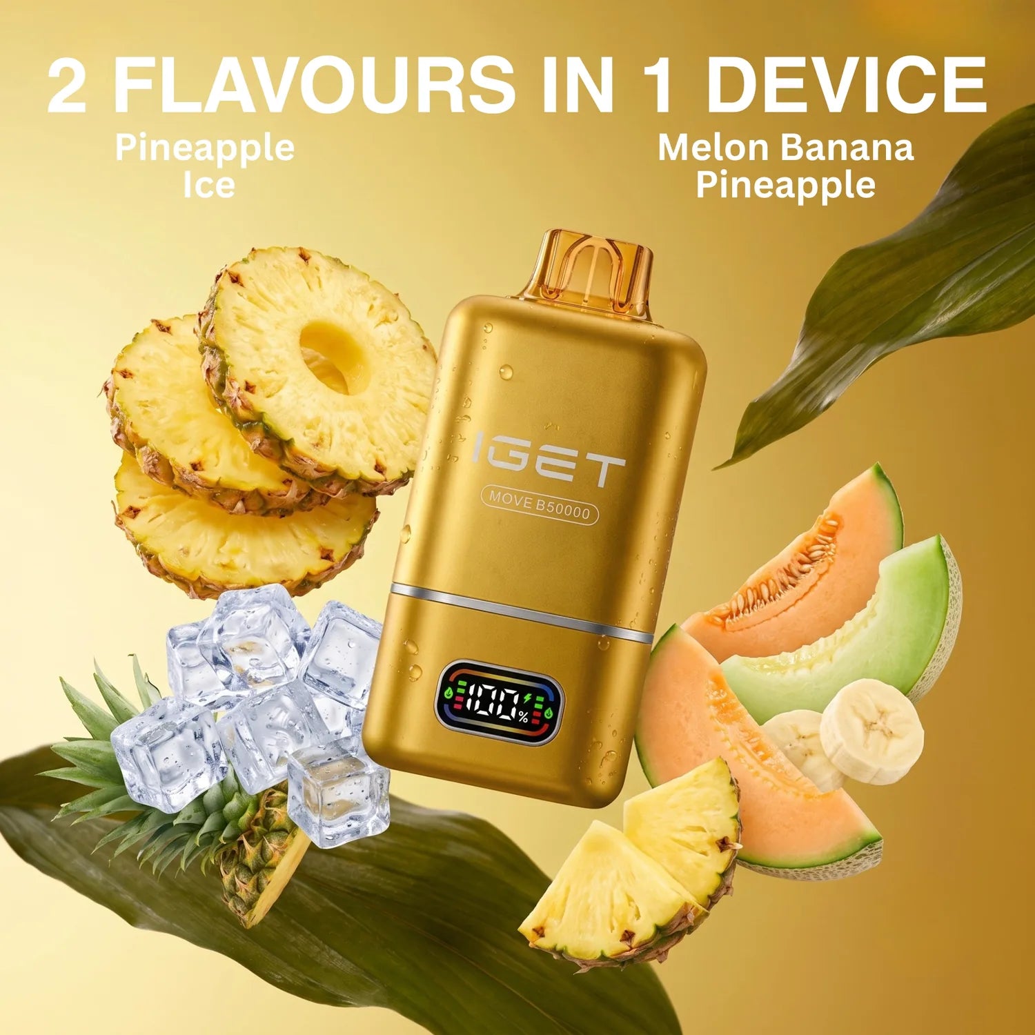 IGET Move 50K disposable vape - Pineapple Banana Ice flavour