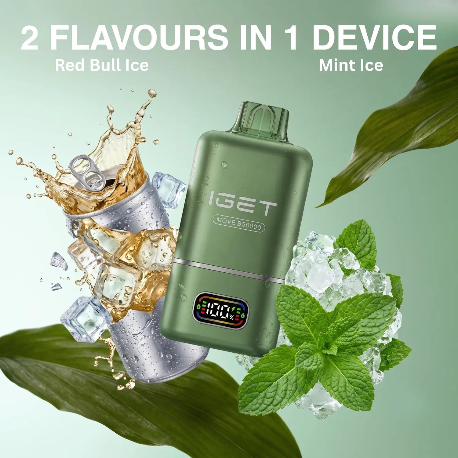 IGET Move 50K disposable vape - Red Bull Ice Mint flavour