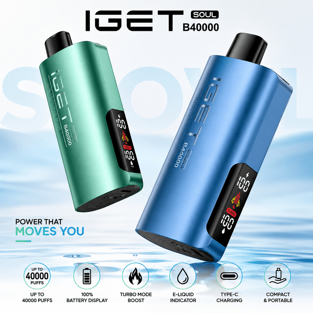 IGET Soul B40000 Disposable Vape – 40000 Puffs | Vape Mash India