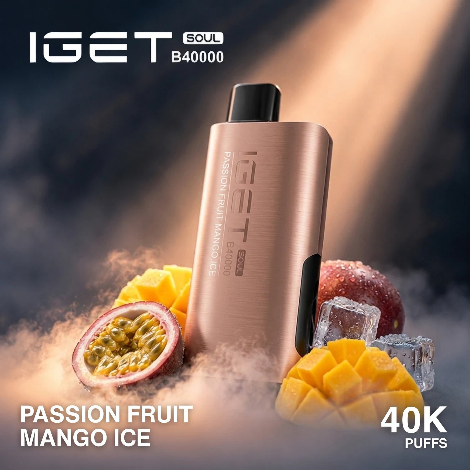 IGET Soul B40000 disposable vape - Passion Fruit Mango Ice flavour