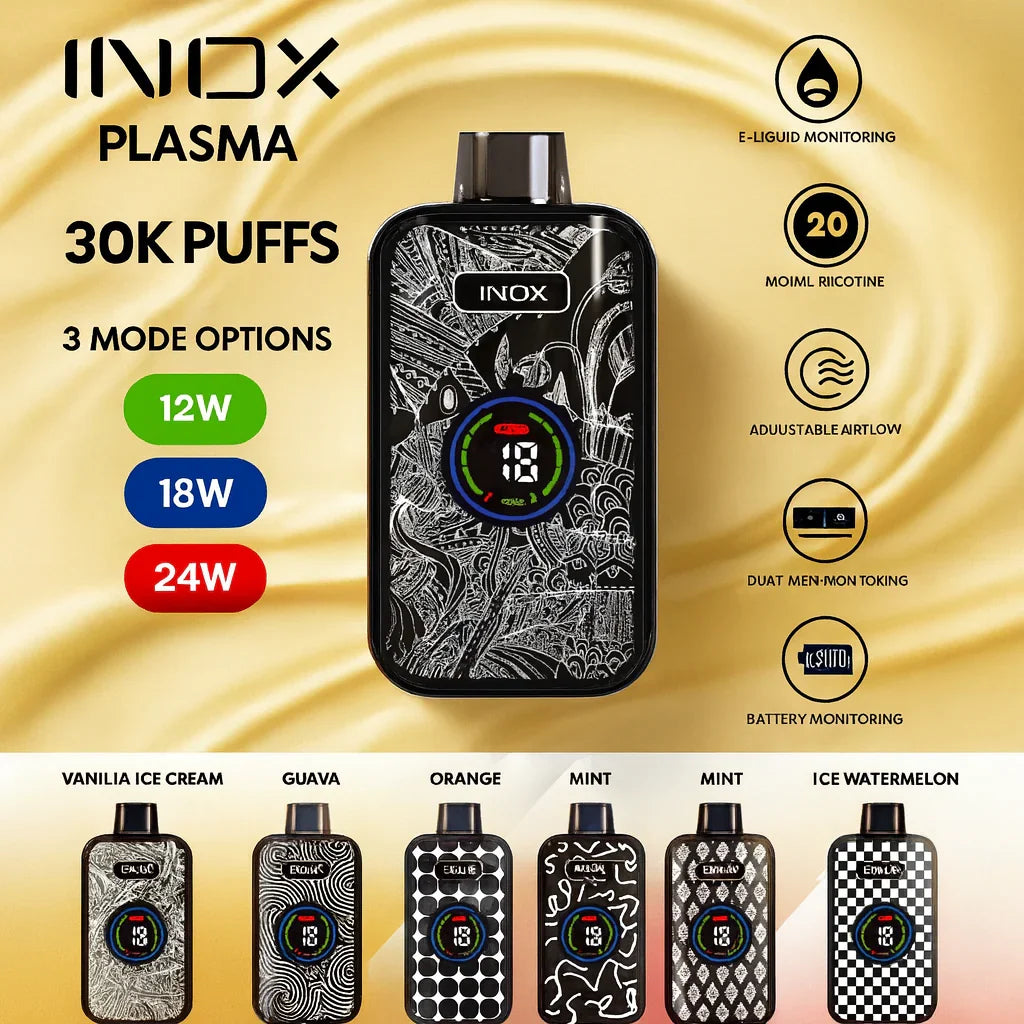 Inox Plasma  Vape – 30,000 Puffs Rechargeable vape