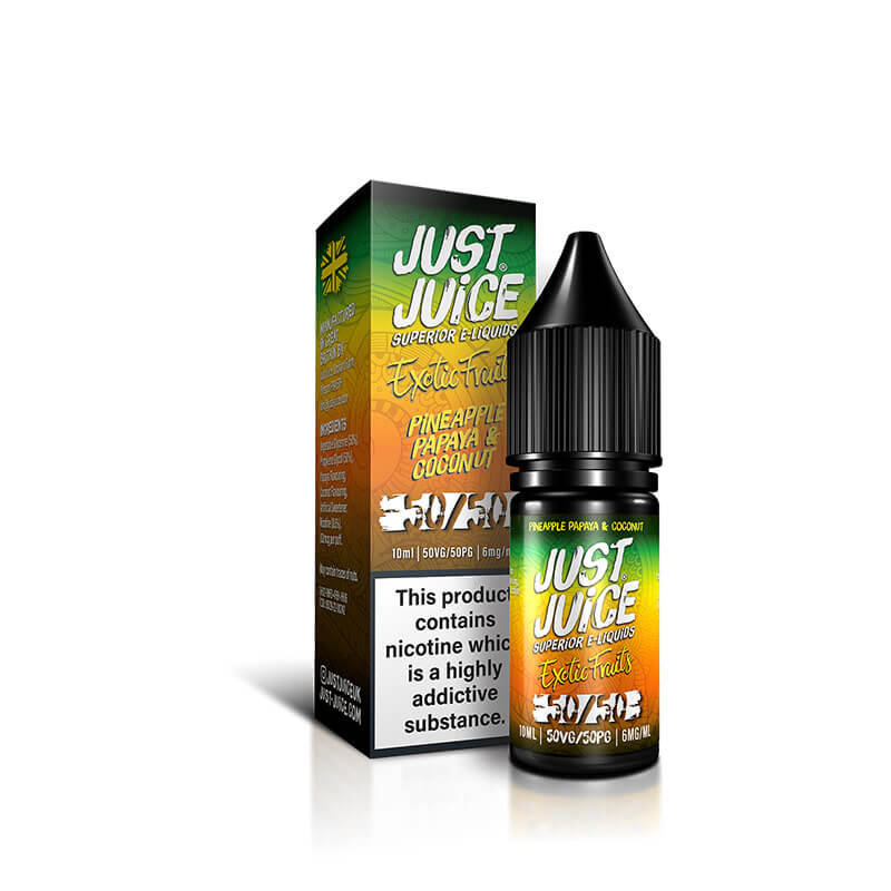Just Juice Exotic Fruits Pineapple Papaya & Coconut 50/50 10ml E-Liquid