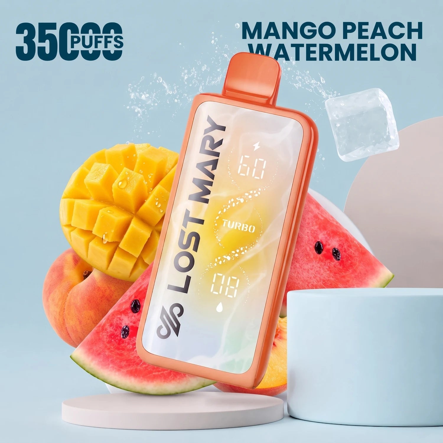 LostMary MT35000 disposable vape - mango peach watermelon flavour