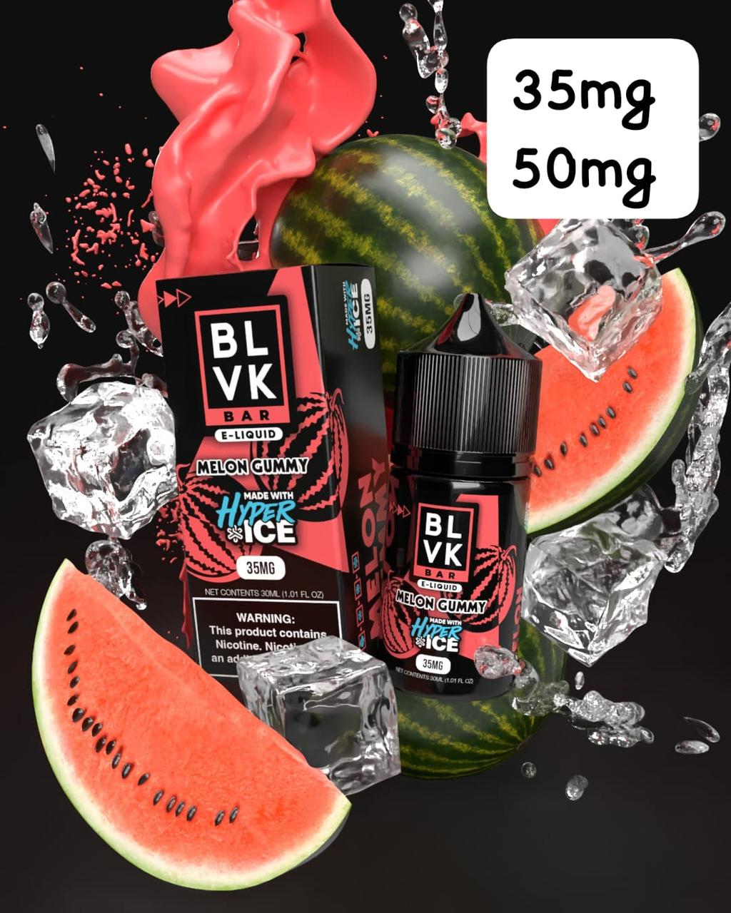 Buy Melon Gummy Ice BLVK Tobacco 30ml Vape Juice 35MG / 50MG | Vape billiorsonn