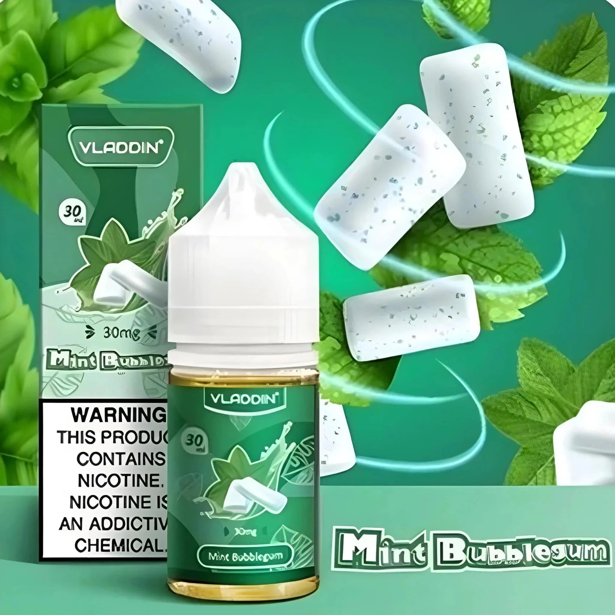 Mint Bubblegum – Vladdin Nic Salt | 30ML Vape Juice | 30MG / 50MG | Vape Mash India