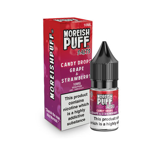Moreish Puff Candy Drops Grape & Strawberry Nic Salt E-Liquid