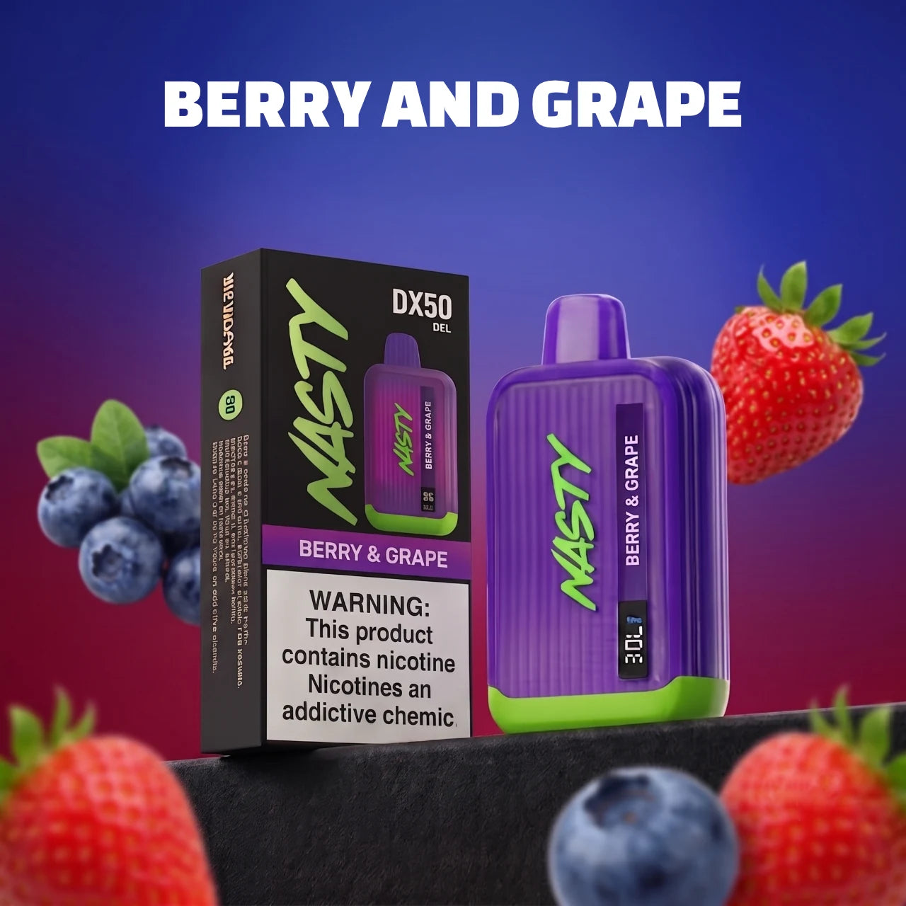 Nasty Bar - 8500 disposable vape - Berry and Grape flavour