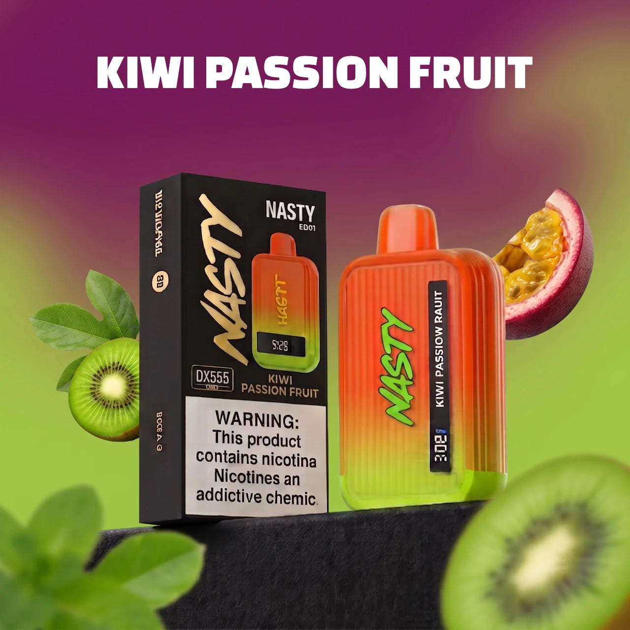 Nasty Bar - 8500 disposable vape - Kiwi Passion Fruit flavour