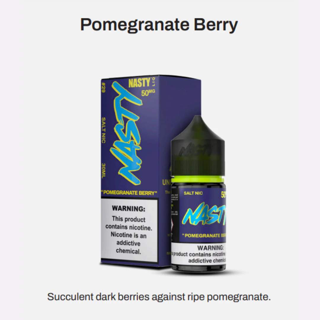 Nasty Pomegranate Berry Nic Salt 30ml (35mg/50mg) India