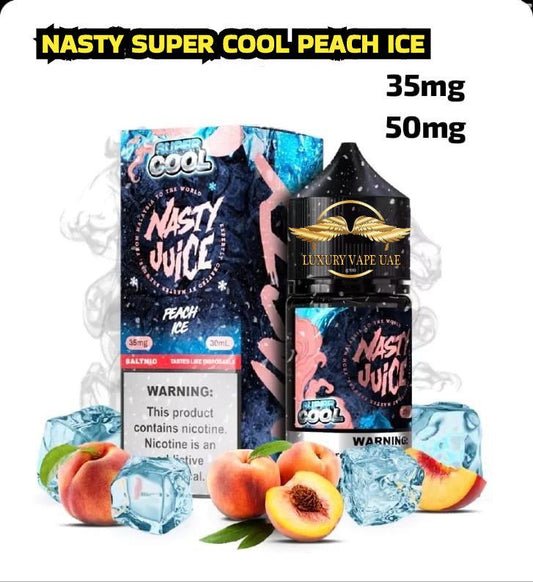 Nasty Super Cool Peach Ice Nic Salt 30ml (35mg/50mg) India