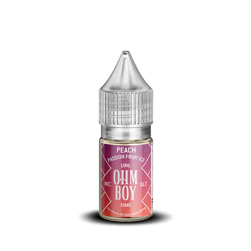 Ohm Boy Peach Passionfruit Ice 10ml Nic Salt E-Liquid