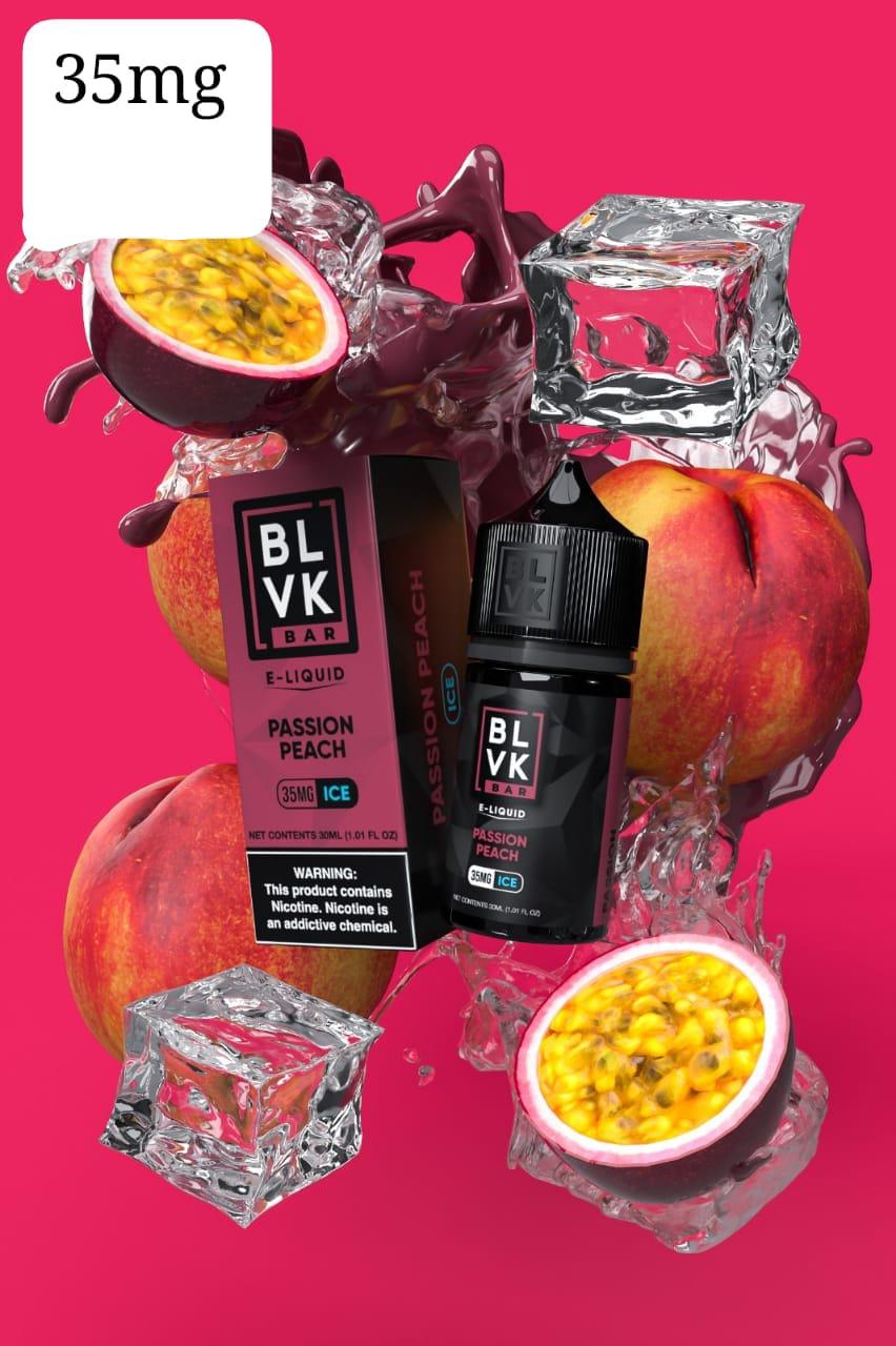 Passion Peach Ice - BLVK Tobacco | 30ml Vape Juice | 35MG 50MG | Vape Billiorsonn