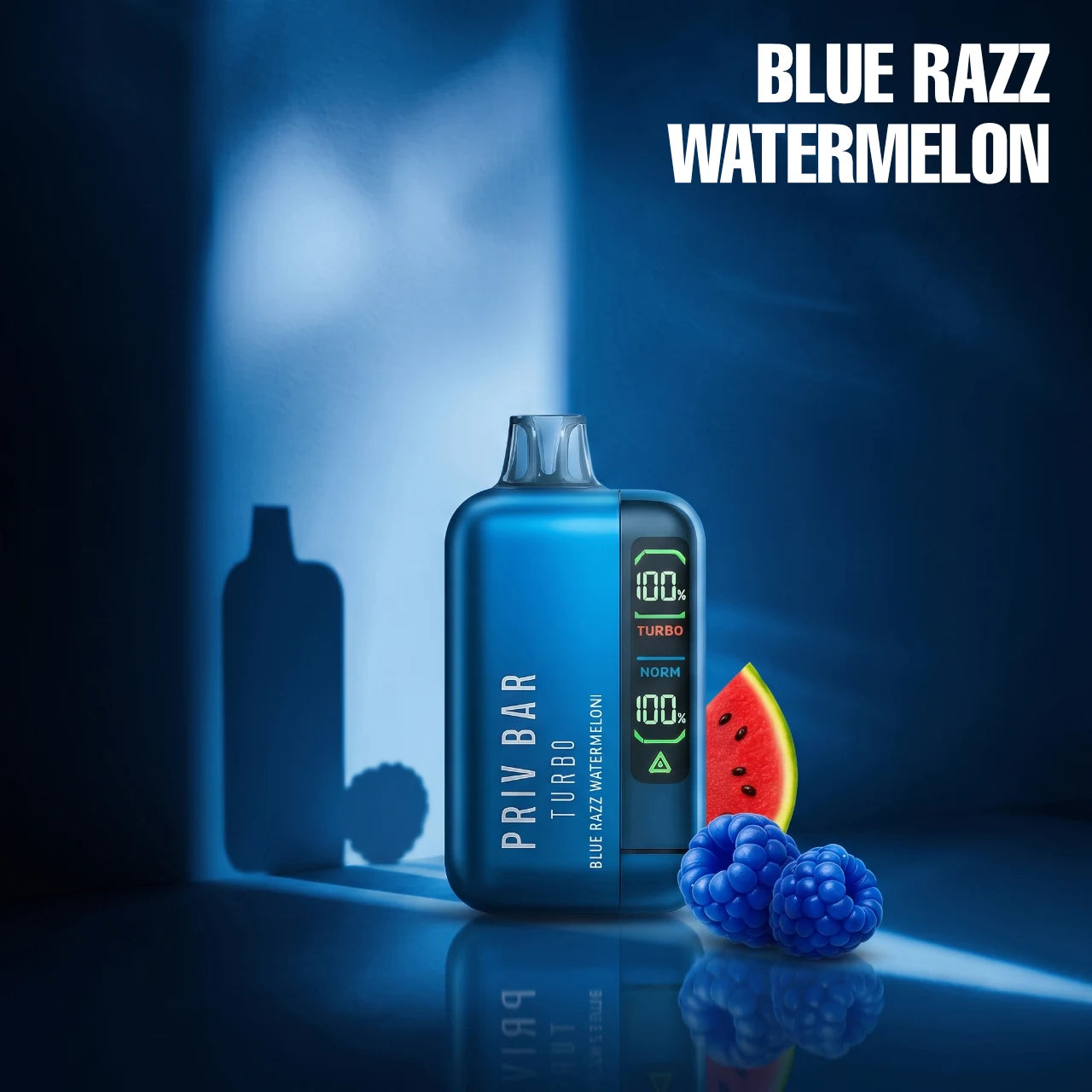 PRIV BAR TURBO – 15000 disposable vape - Blue Razz Watermelon flavour