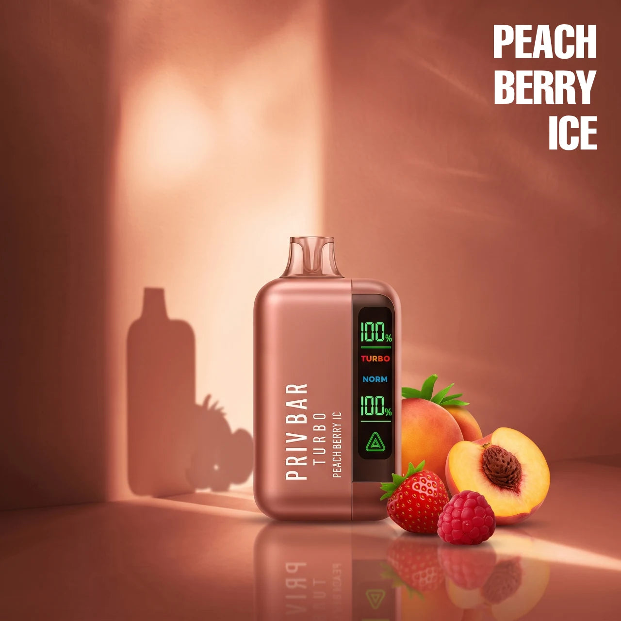 PRIV BAR TURBO – 15000 disposable vape - Peach Berry flavour