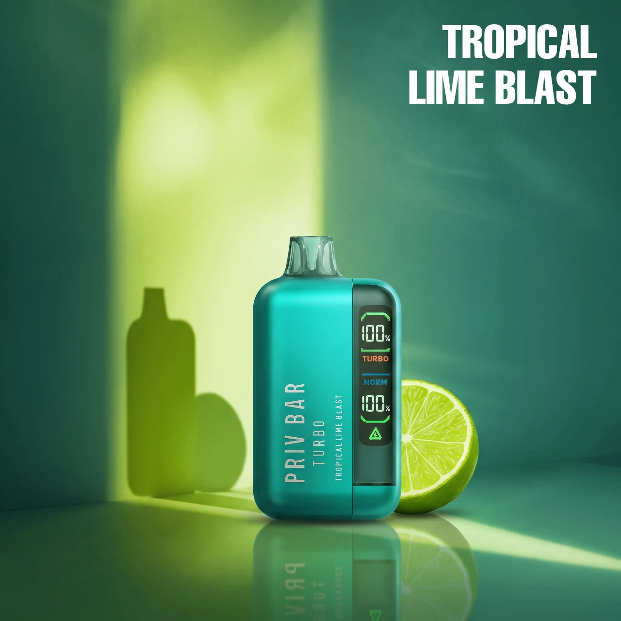 PRIV BAR TURBO – 15000 disposable vape - Tropical Lime flavour