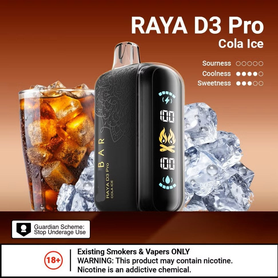 Elfbar Raya D3 Pro 30K Disposable Vape – 30,000 Puffs Rechargeable Vape with Smart Display, Triple Mesh Coil & Adjustable Modes