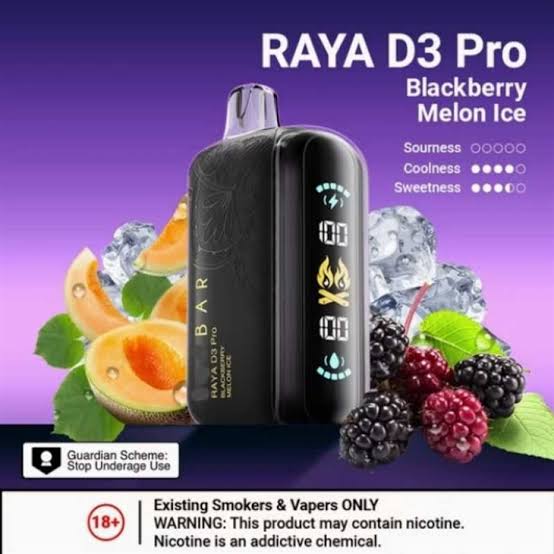 Elfbar Raya D3 Pro 30K Disposable Vape – 30,000 Puffs Rechargeable Vape with Smart Display, Triple Mesh Coil & Adjustable Modes