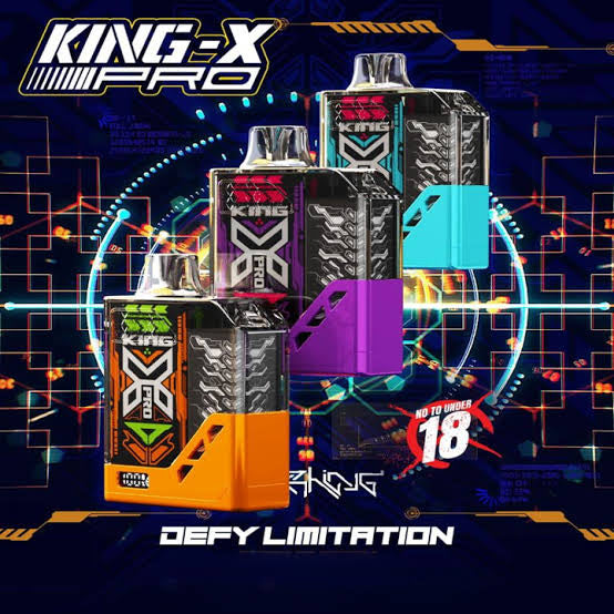 King X Pro 12000 Puffs | 50mg Nic Disposable | Mesh Coil | Type C Rechargeable