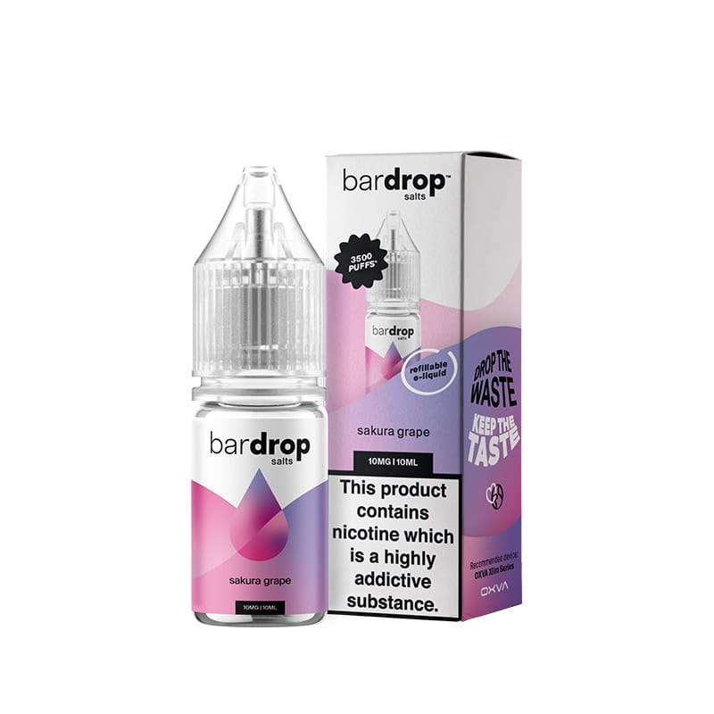 Bar Drop Sakura Grape 10ml Nic Salts E-Liquid