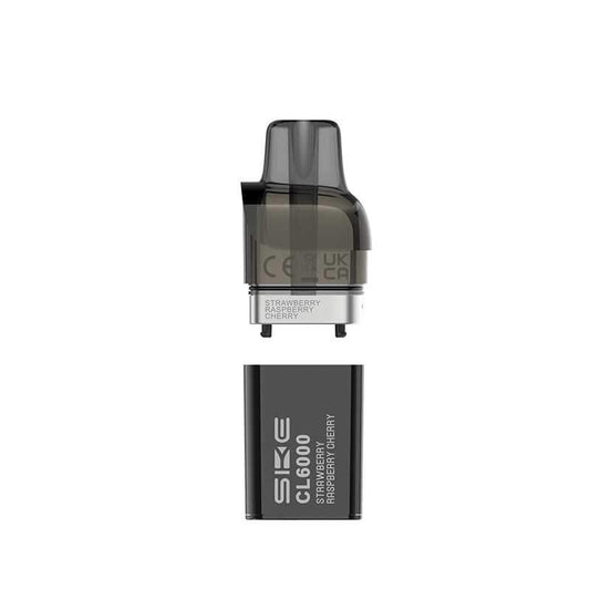 SKE Crystal CL6000 Strawberry Raspberry Cherry Prefilled Vape Pod - 20mg