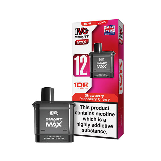 IVG Smart Max Strawberry Raspberry Cherry Prefilled Vape Pod + Refill