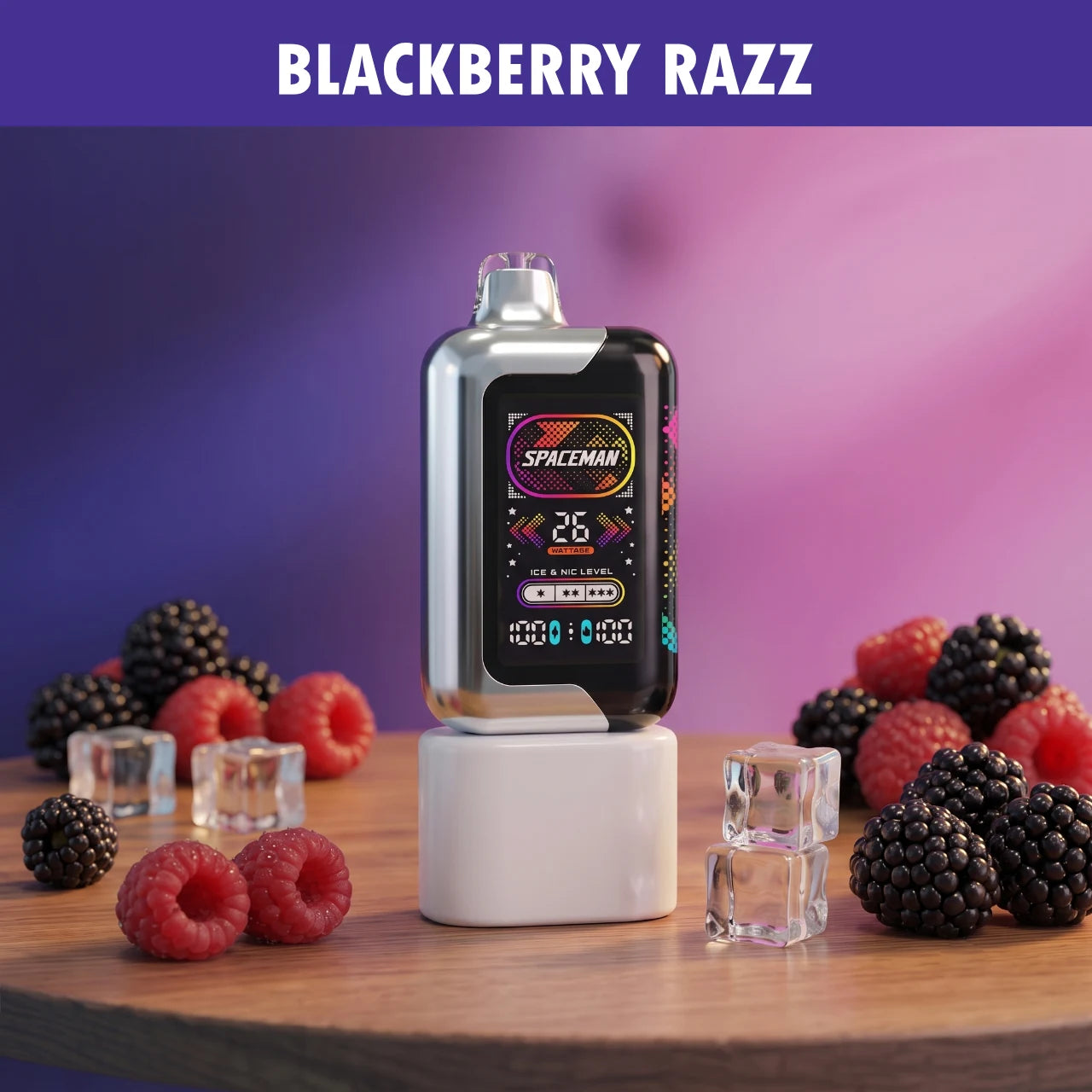 Spaceman Cloud Machine 40000 disposable vape - Blackberry Razz Ice flavour