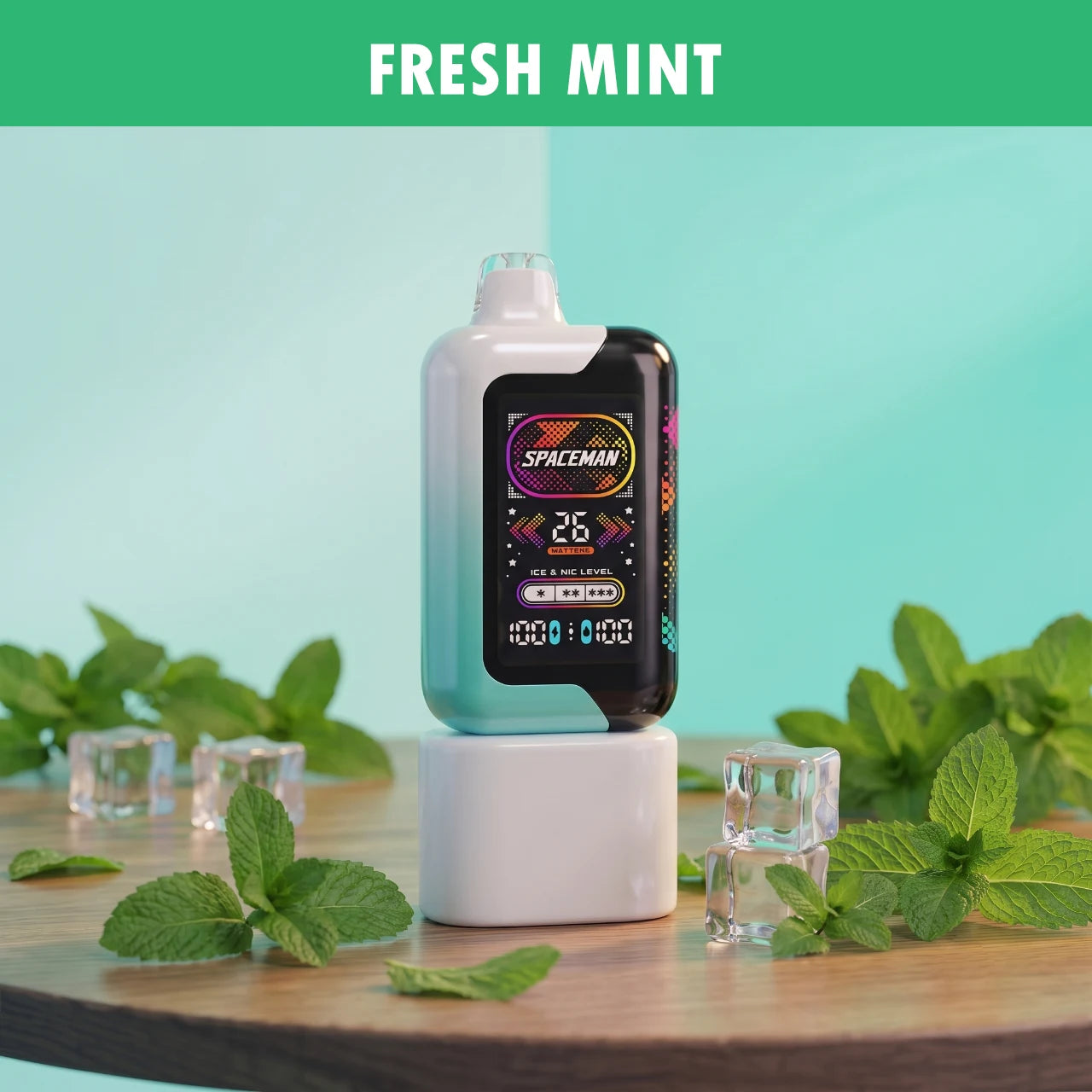 Spaceman Cloud Machine 40000 disposable vape - Fresh Mint Ice flavour