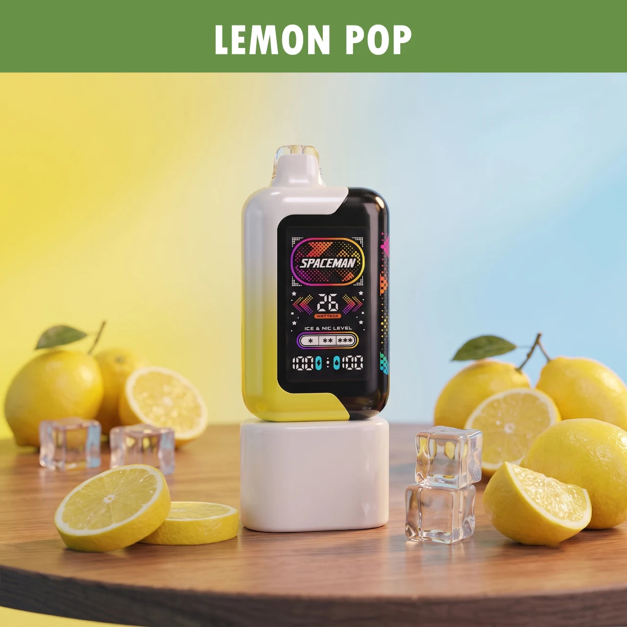 Spaceman Cloud Machine 40000 disposable vape - Lemon Pop Ice flavour