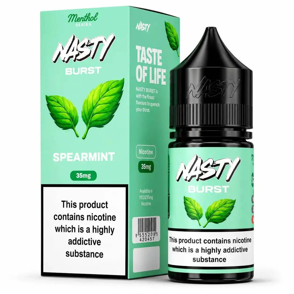 Spearmint - Nasty Burst | 30ML Nic Salt Juice | 35MG,50MG | Vape Mash India