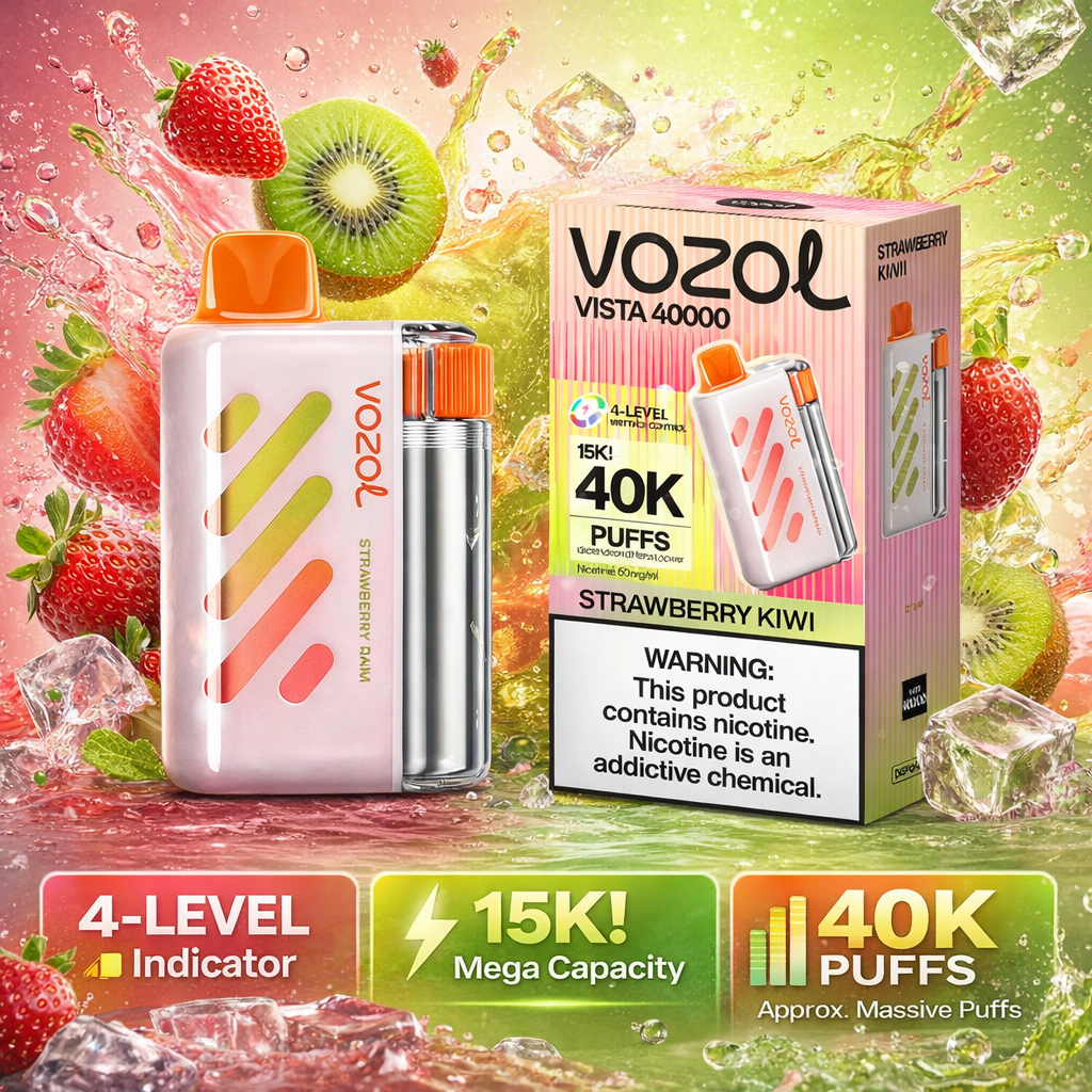 Vozol Vista 40000 Puffs Disposable Vape – Rechargeable 40K Puff Device with Dual Mesh Coil, Adjustable Airflow & 20ml E-Liquid