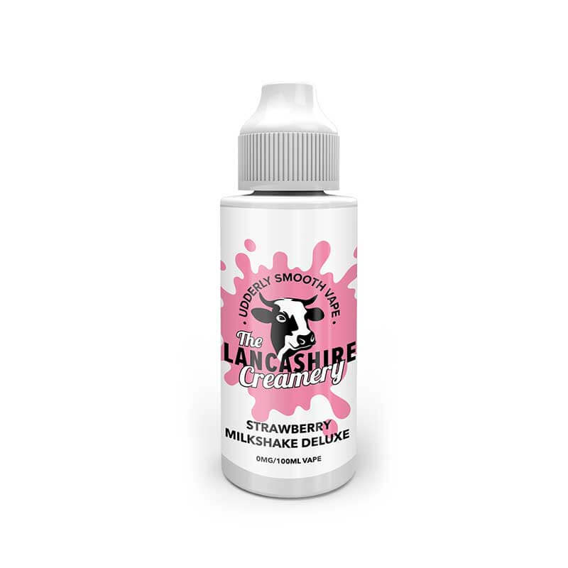 The Lancashire Creamery Strawberry Milkshake Deluxe 100ml Shortfill