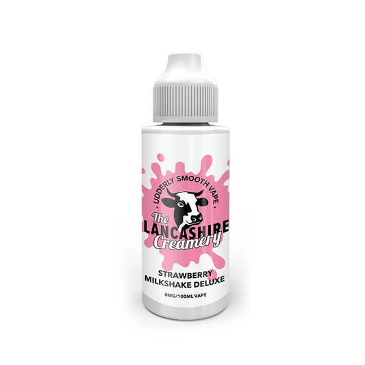 The Lancashire Creamery Strawberry Milkshake Deluxe 100ml Shortfill