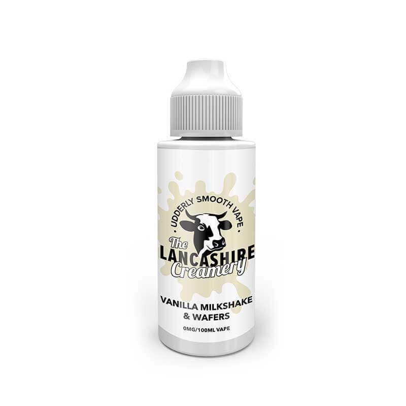 The Lancashire Creamery Vanilla Milkshake & Wafers 100ml Shortfill