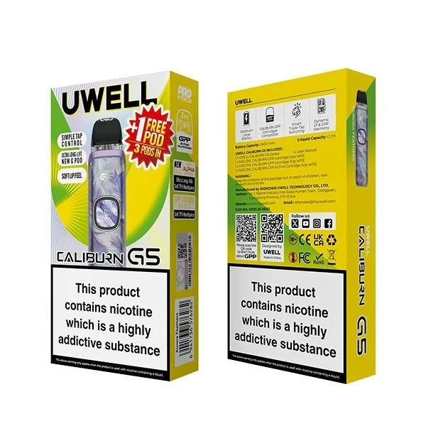 Uwell Caliburn G5 Pod Kit | 1600mAh | 35W | Free Extra Pod Included