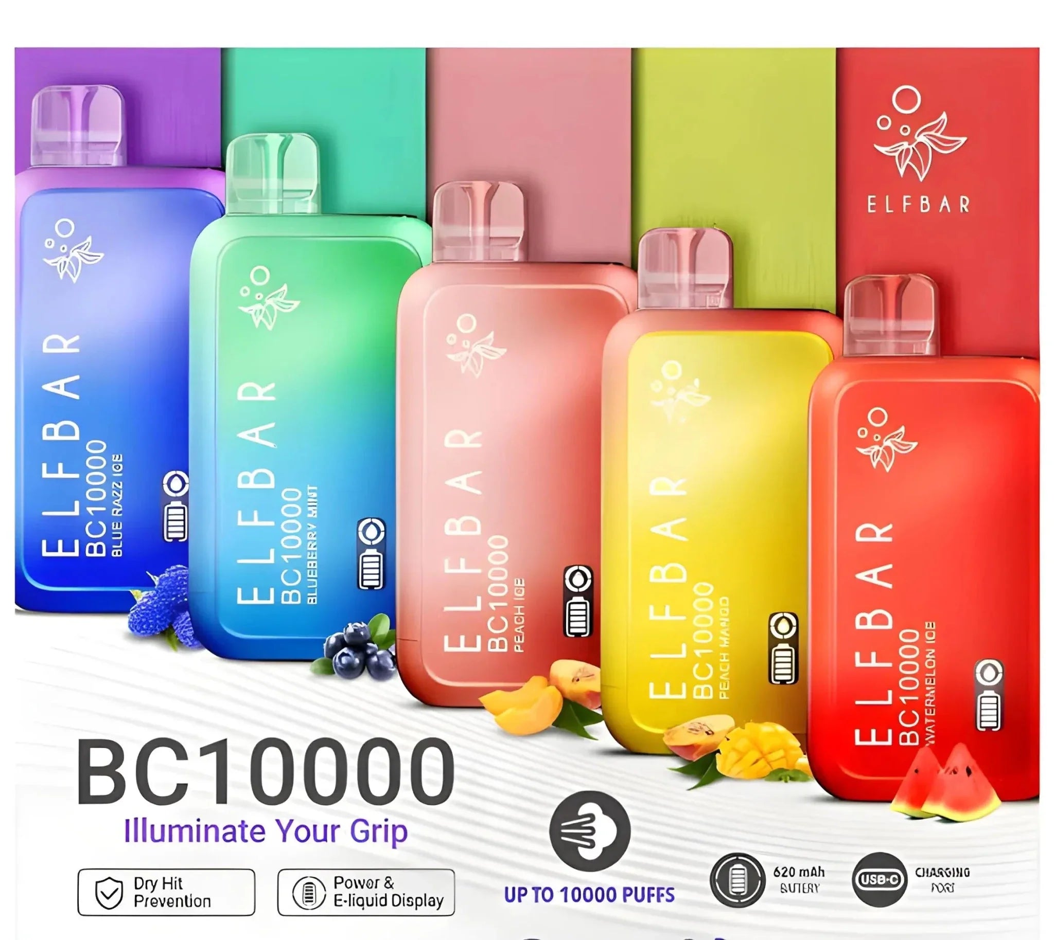 Elfbar BC10000 Disposable Vape with Quaq Mesh Coil and Dry-Hit Prevention