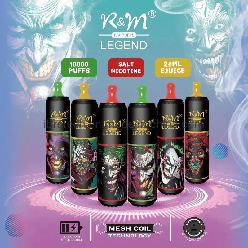 R&M Legend 10000 Puffs Rechargeable Disposable Vape India | Vape Smash India