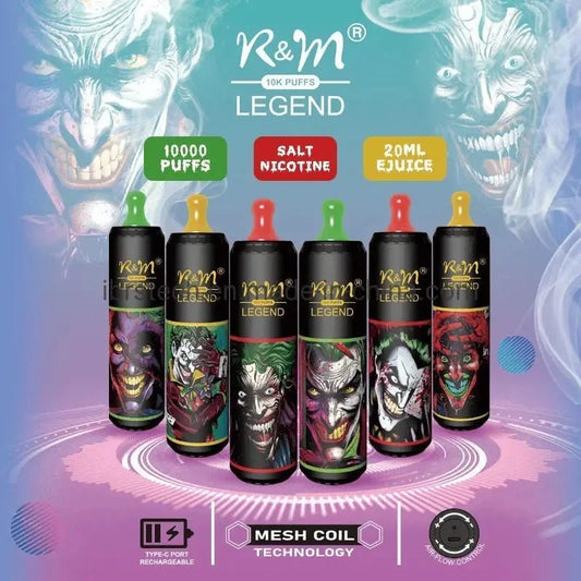 R&M Legend 10000 Puffs Rechargeable Disposable Vape India | Vape Smash India