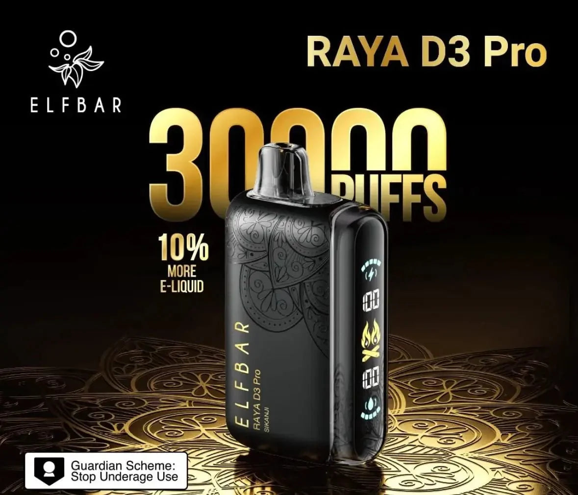 Elfbar Raya D3 Pro Disposable Vape - 30000 Puffs | Vape India